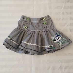 next Toddler Girl Blue & White Pinstriped Skirt